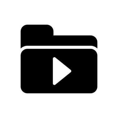 video vektör düz simge