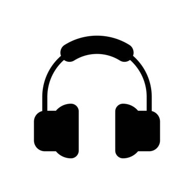ses vektörü glyph düz simgesi