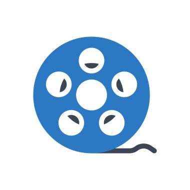 film vektörü renk simgesi