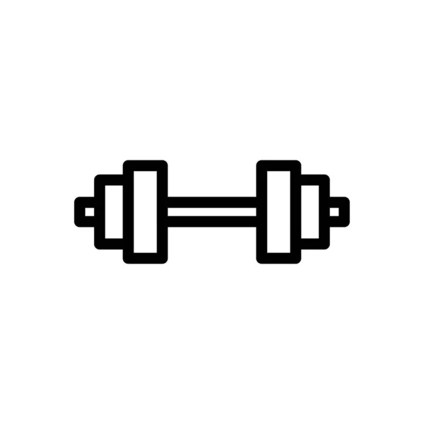 Gym Vector Thin Line Icon — Stock Vector