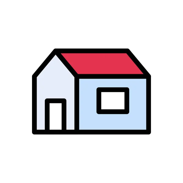 Home Vector Platte Kleur Pictogram — Stockvector