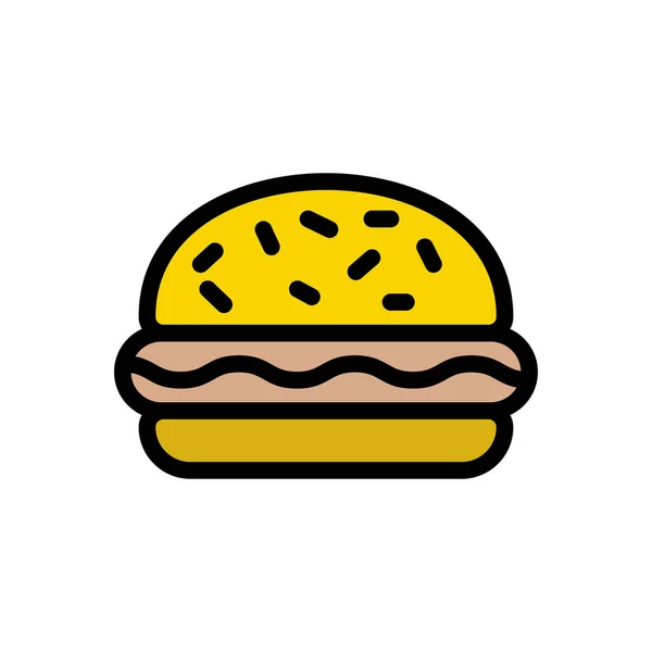 Fast Food Vektor Flache Farbe Symbol — Stockvektor