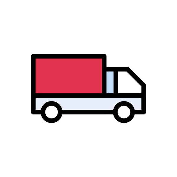 Вантажівка Вектор Плоский Колір Значок — стоковий вектор