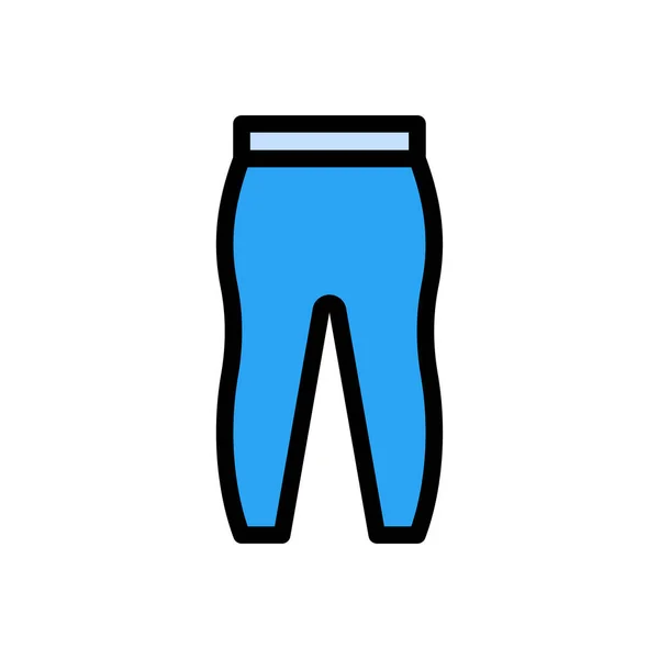 Pantolon Vektörü Düz Renk Simgesi — Stok Vektör
