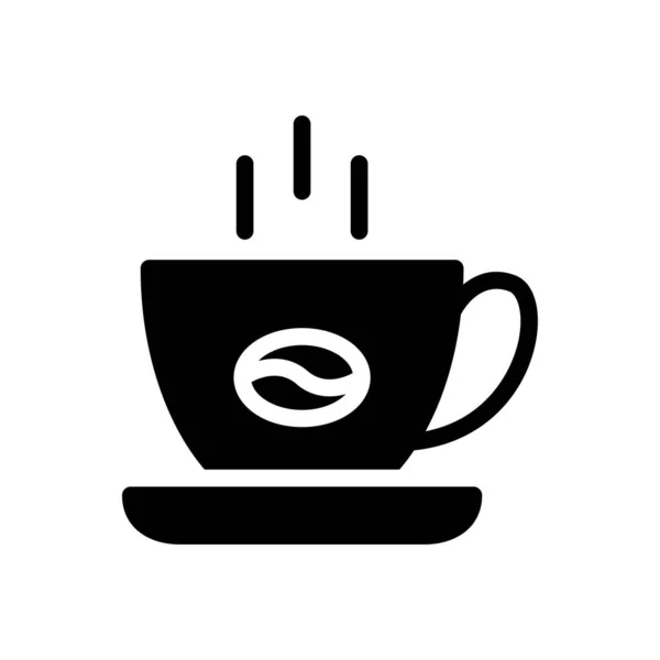 Tea Vector Glyph Flat Icon — Stock Vector