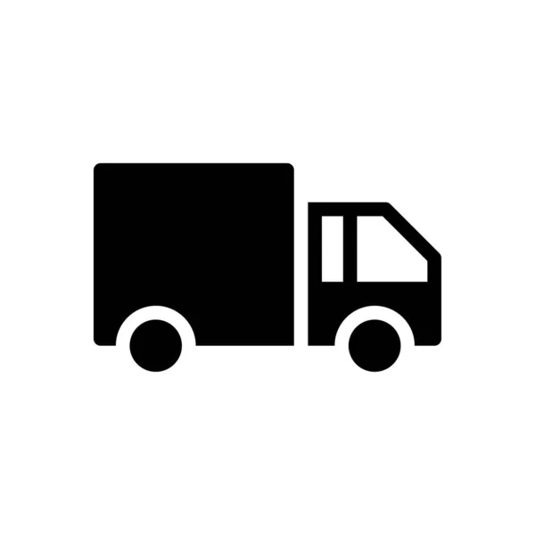Вантажівка Вектор Гліф Плоска Іконка — стоковий вектор