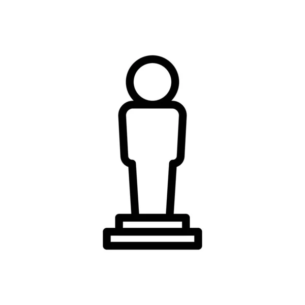 Trofee Vector Dunne Lijn Pictogram — Stockvector