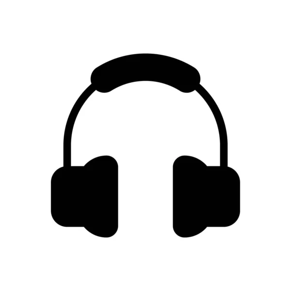 Audio Vector Glyph Flat Icon — Stock Vector