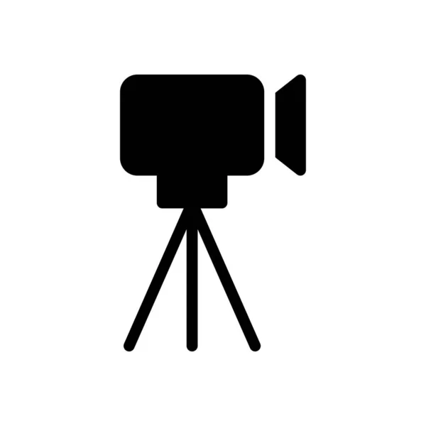 Film Vektor Glyphen Flaches Symbol — Stockvektor