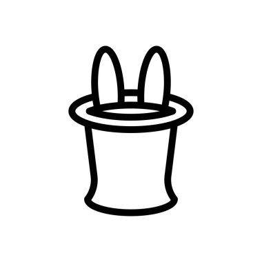 tavşan vektörü ince çizgi simgesi