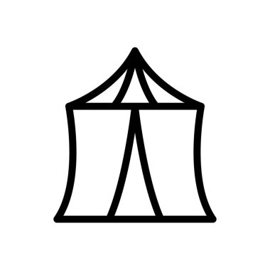 çadır vektör ince çizgi simgesi