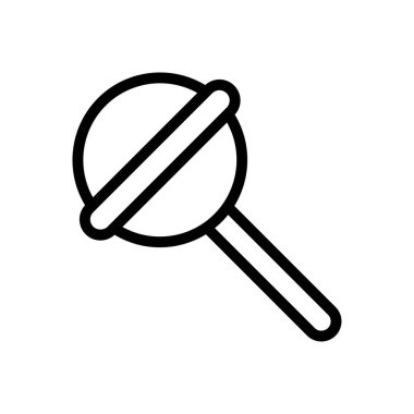 Şeker vektörü ince çizgi simgesi