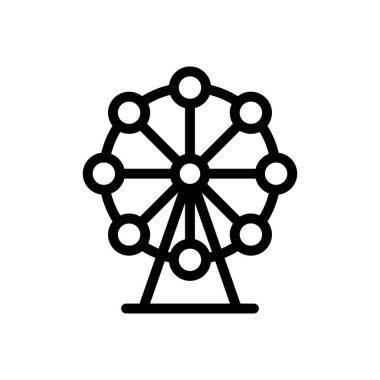 Dönme vektörü ince çizgi simgesi