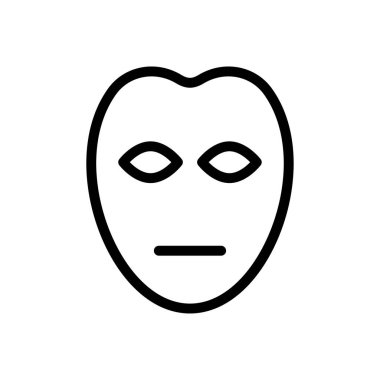 maske vektör ince çizgi simgesi