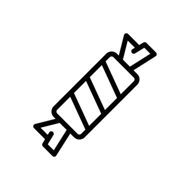 Şeker vektörü ince çizgi simgesi