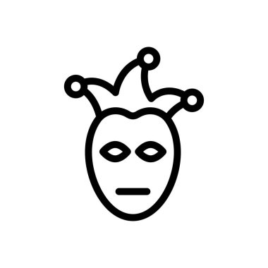 joker vektörü ince çizgi simgesi