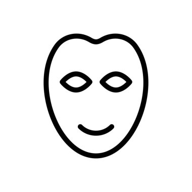 maske vektör ince çizgi simgesi