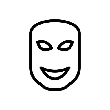 maske vektör ince çizgi simgesi