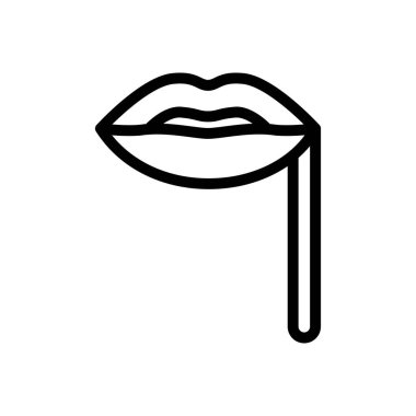 maske vektör ince çizgi simgesi