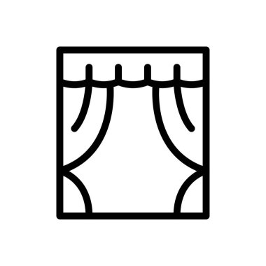 sahne vektörü ince çizgi simgesi