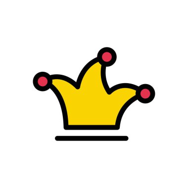 palyaço vektörü düz renk simgesi