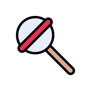 Şekervektörü düz renk simgesi