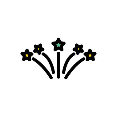 yıldız vektörü düz renk simgesi