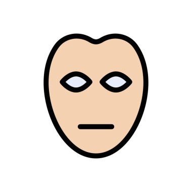 maske vektör düz renk simgesi