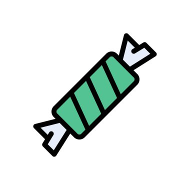 Şeker vektörü düz renk simgesi