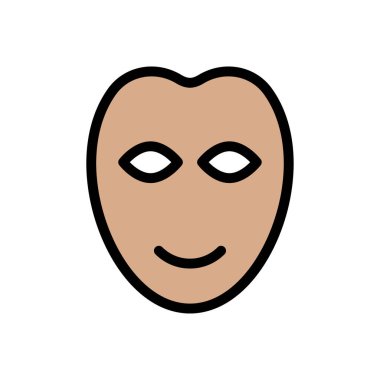 maske vektör düz renk simgesi