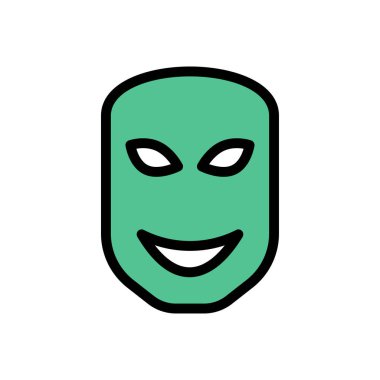 maske vektör düz renk simgesi