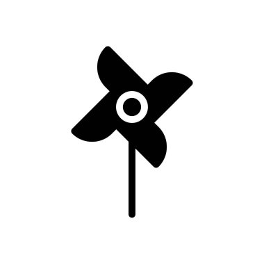 Yel değirmeni vektörü ince çizgi simgesi