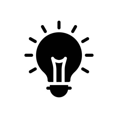 ampul vektörü ince çizgi simgesi