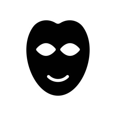 maske vektör ince çizgi simgesi