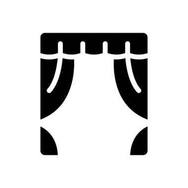 sahne vektörü ince çizgi simgesi