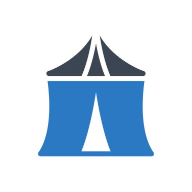 çadır vektör renk simgesi