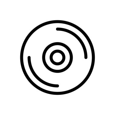 DVD vektörü ince çizgi simgesi