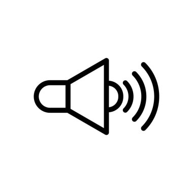 hoparlör vektörü ince çizgi simgesi