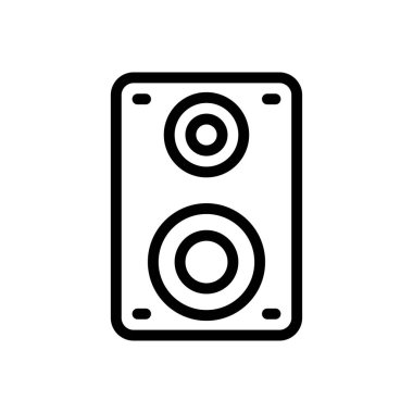 hoparlör vektörü ince çizgi simgesi