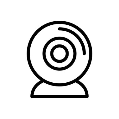 kamera vektörü ince çizgi simgesi