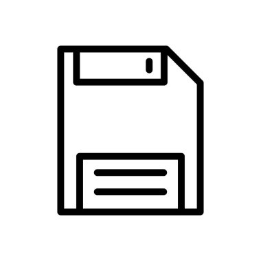 diskette vektör ince çizgi simgesi