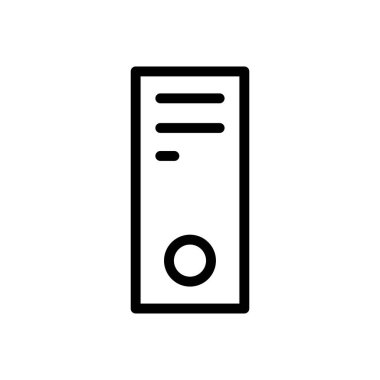 bilgisayar vektörü ince çizgi simgesi