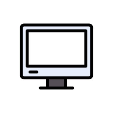 ekran vektörü düz renk simgesi