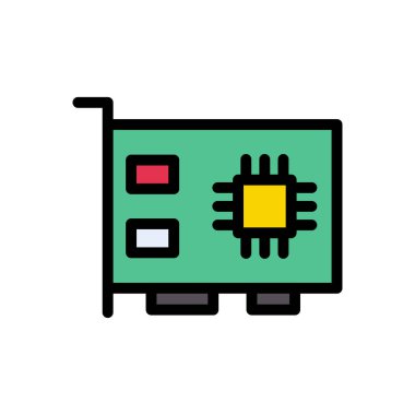 Gpu vektör düz renk simgesi