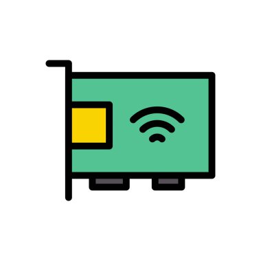 kart vektörü düz renk simgesi