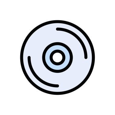 DVD vektör düz renk simgesi