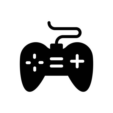 kontrol vektörü glyph düz simgesi