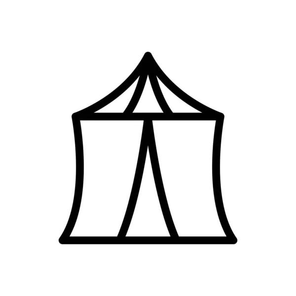 Tente Vecteur Ligne Mince Icône — Image vectorielle