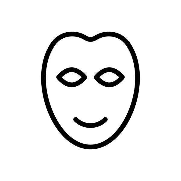 Maske Vektör Ince Çizgi Simgesi — Stok Vektör
