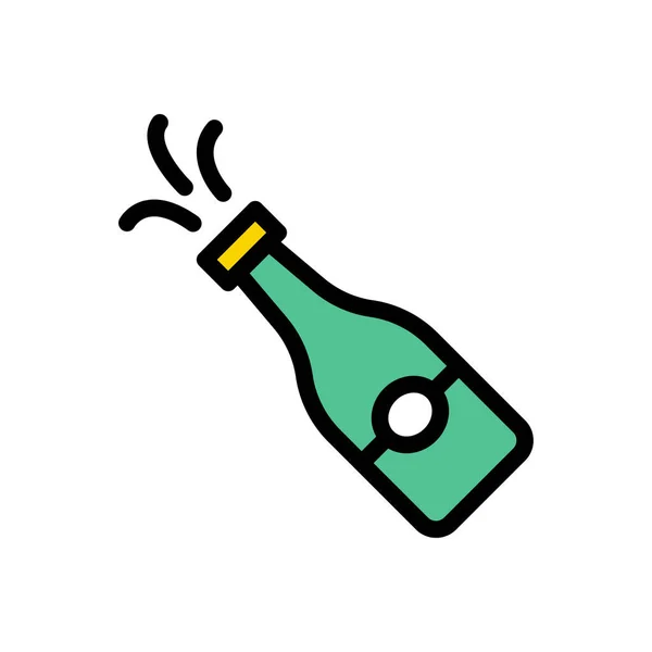 Alcohol Vector Flat Color Icon — Stock Vector